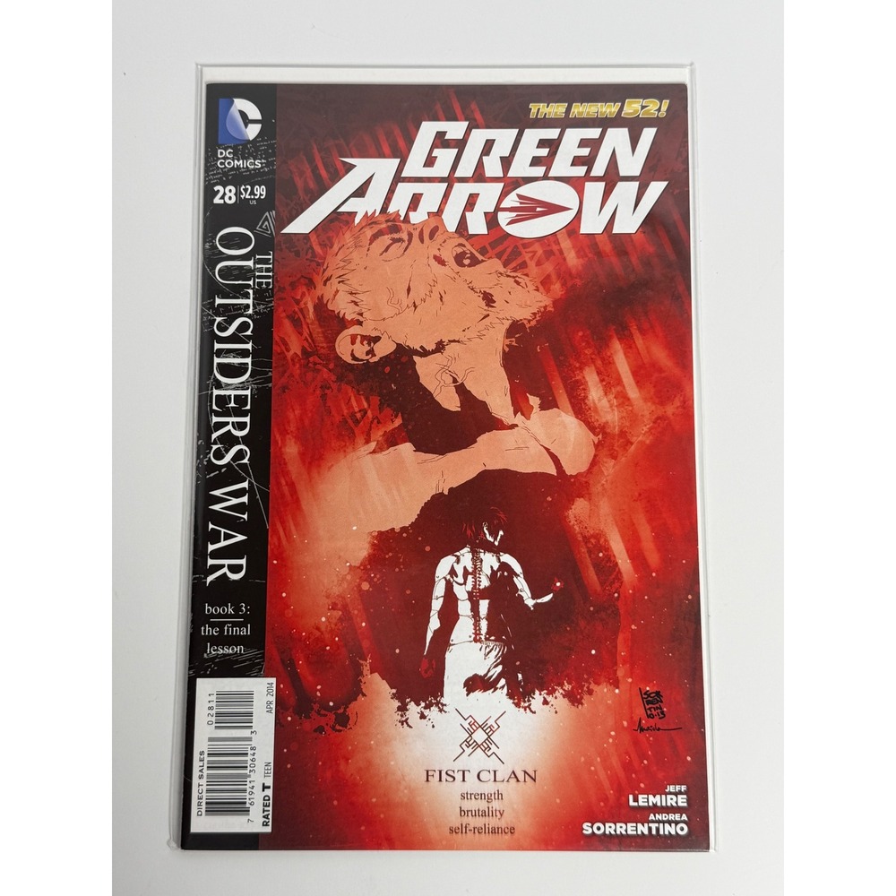 DC Comics Green Arrow 28 The‎ New 52 The Outsiders War Jeff Lemire 2014 Comic